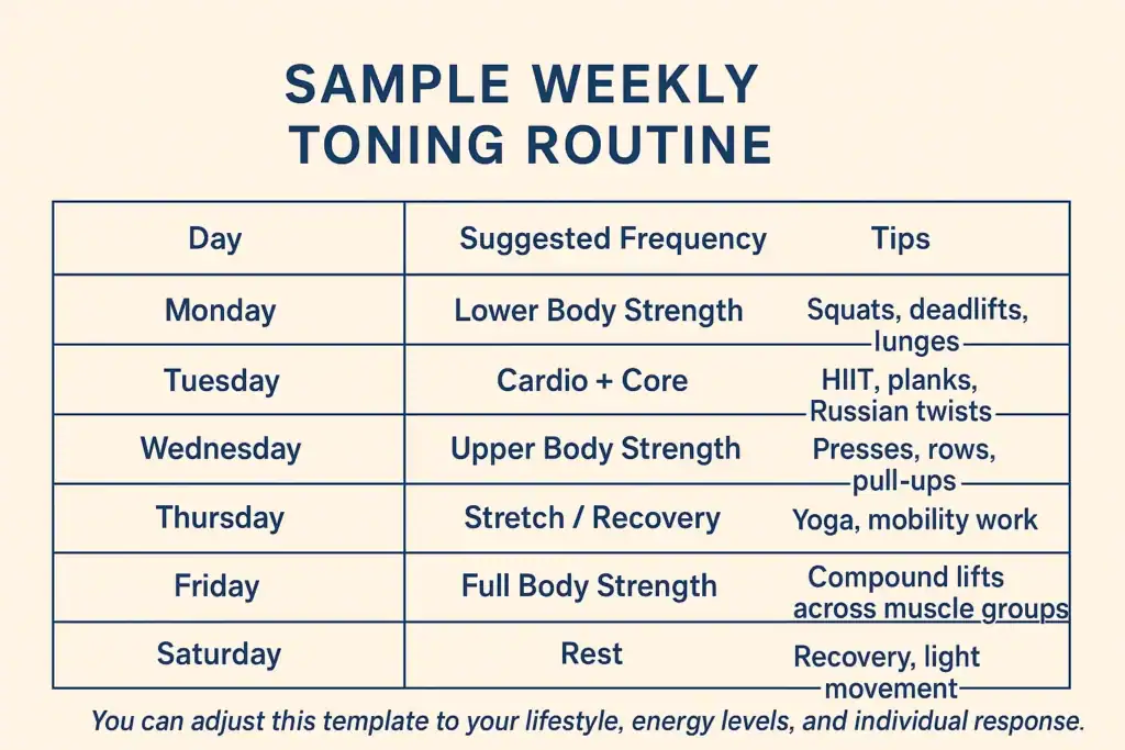Weekly exercise Bagshot plan graphic