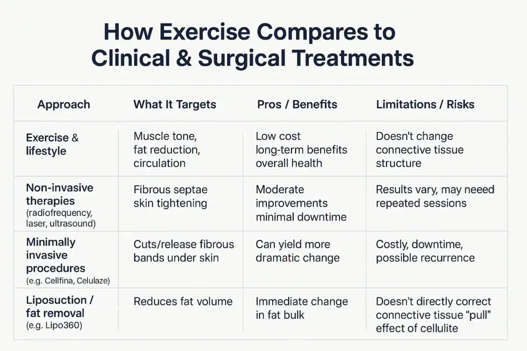 How exercise compares to treatments from Lipo 360 Bagshot